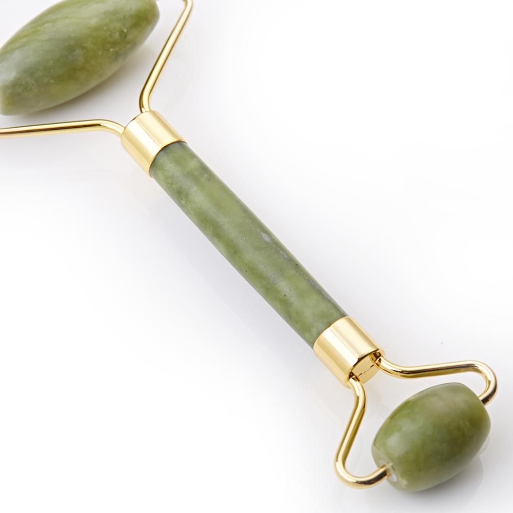 100 Natural Green Jade Roller Anti Aging And Wrinkles Facial Massager