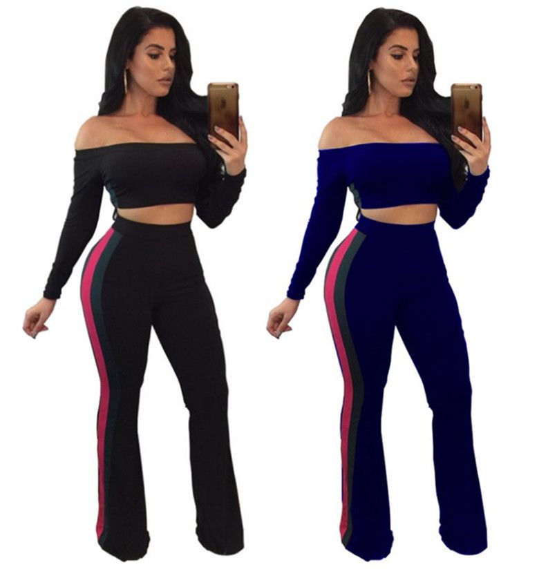 off shoulder jogging suit