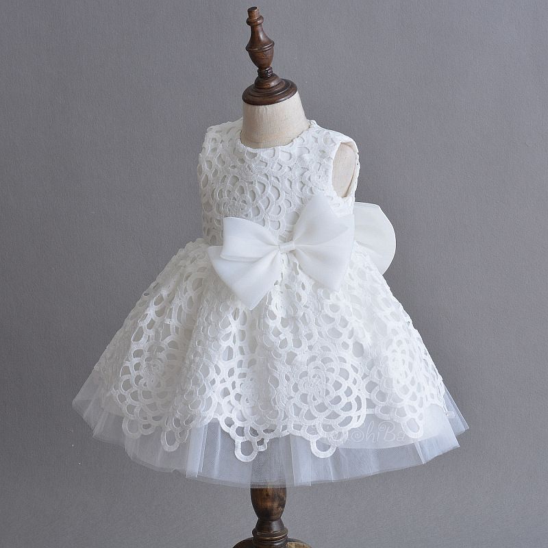 para bebés vestidos de niña para de cumpleaños blanco formal ropa de niña bautismo