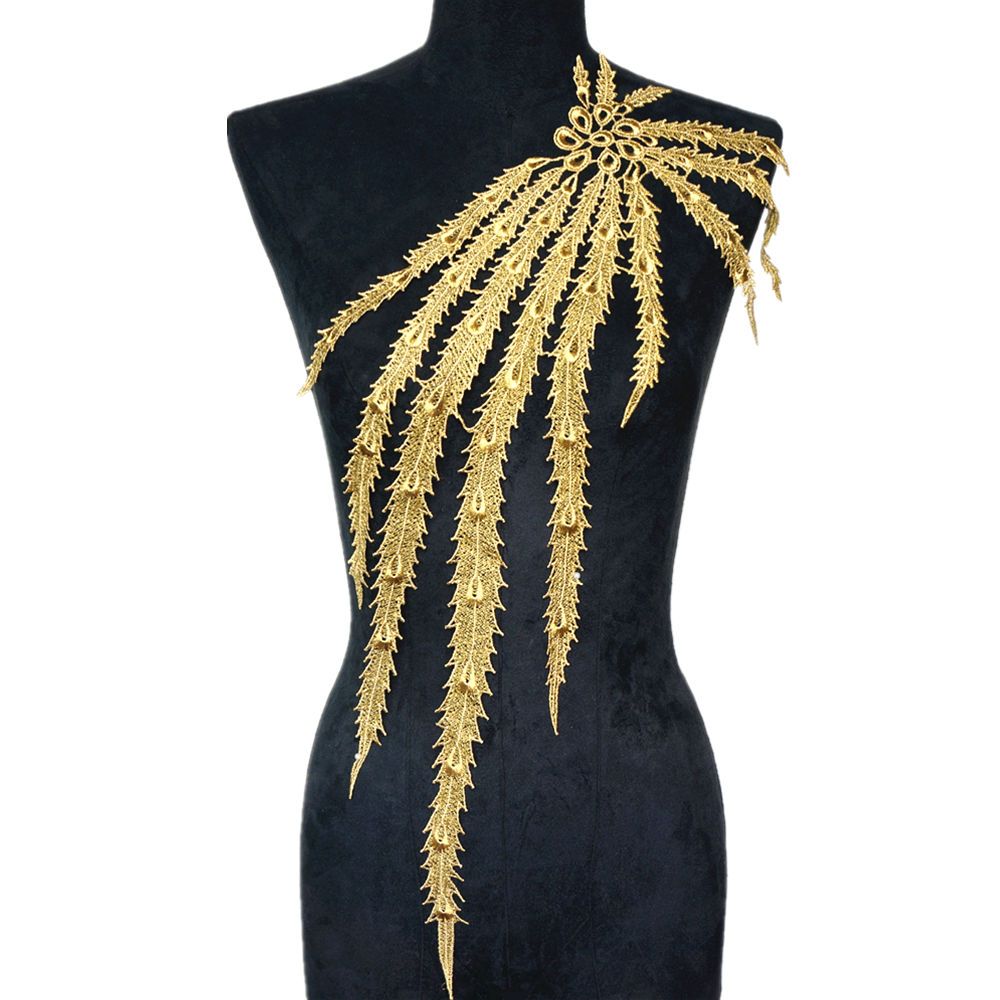 Black Decorative Tassel Sew On Applique x 2