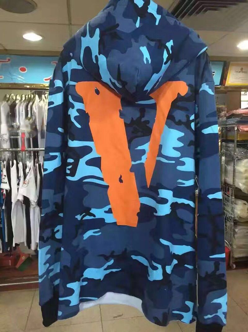 vlone blue camo hoodie
