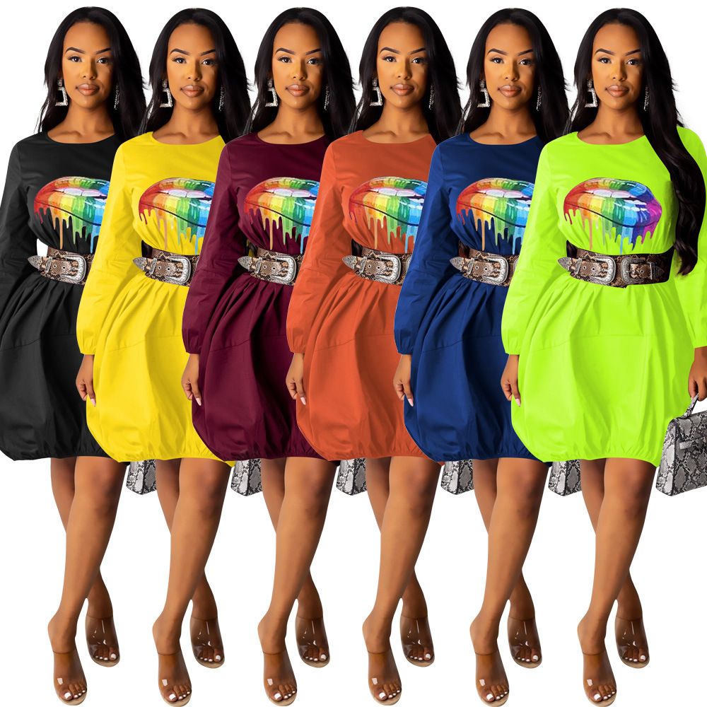 colorful t shirt dress