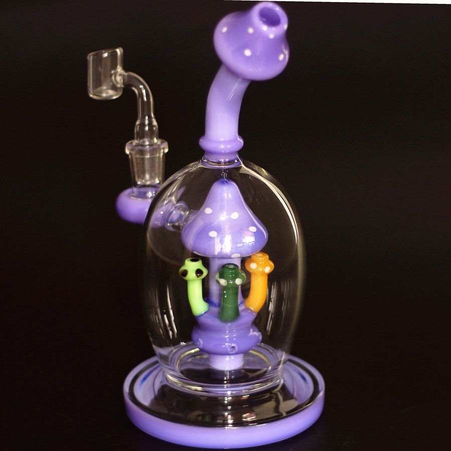 2020 Newest Mushroom Glass Bong Showerhead Perc Glass Water Pipe Ball