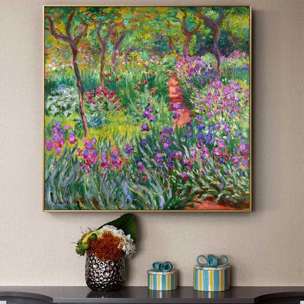 Grosshandel Monet Garten Leinwand Gemalde Blumen Drucke Und Poster Fur Wohnzimmer Wand Ungerahmt Home Dekorative Bilder Fur Haus Dekor Von Hymen 20 86 Auf De Dhgate Com Dhgate