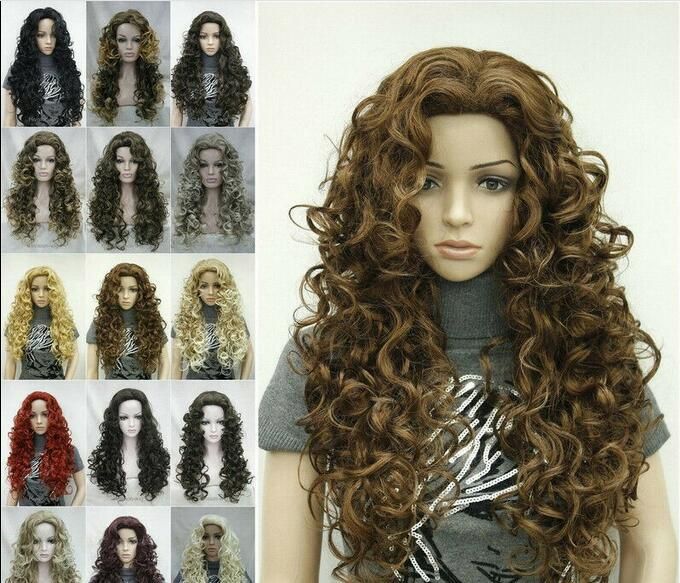 Hot Sell Synthetic Long Fluffy Spiral Curls Wig Hair Natural