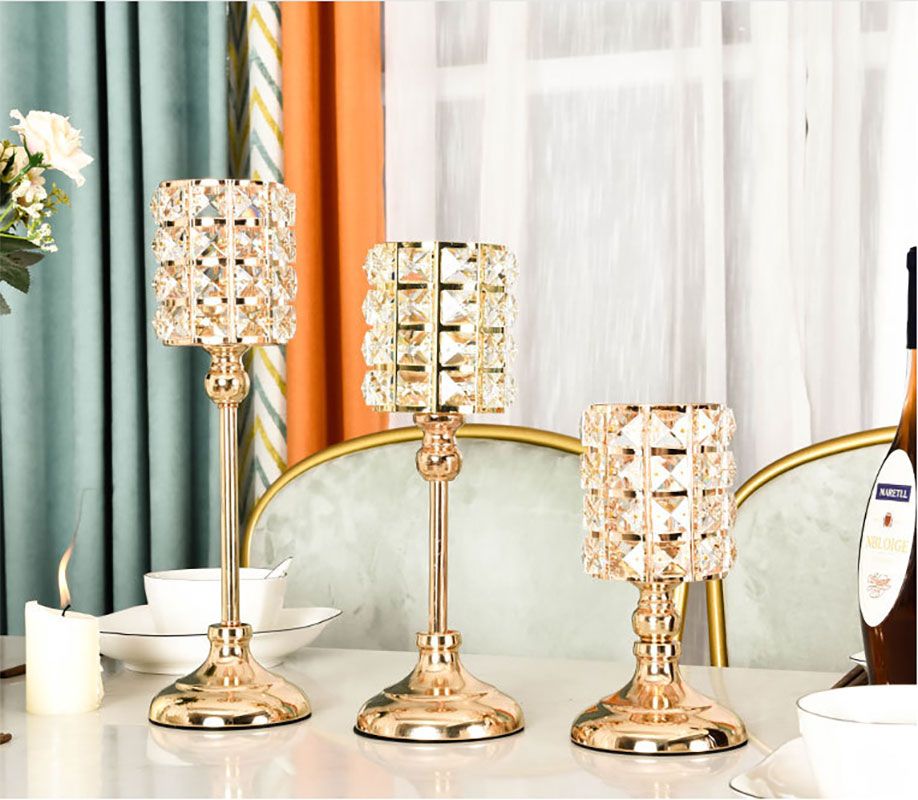 PICK Beautiful Crystal Tealight Holder Pillar Wedding Banquet Decor Globe PICK Beautiful Crystal Tealight Holder Pillar Wedding Banquet Decor Globe