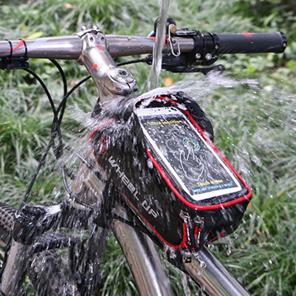 WHEEL UP Waterproof Bicycle Front Bag MTB Road Tube Frame Handlebar Touch Bags