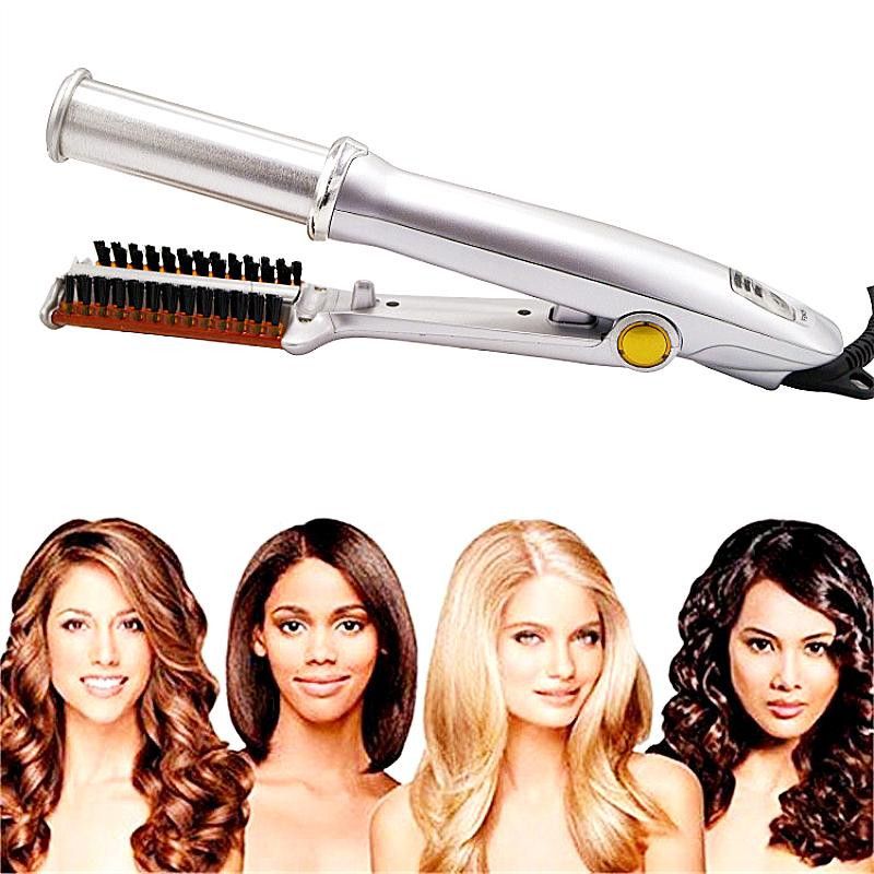 Curling Iron Professional 3 Mode 2 Way Rotating Curling Iron Hair Brush Curler Straightener Hair Brush Curler Straightener Curling Hair Iron Curling Iron Hair From Shishan, $82.78| DHgate.Com