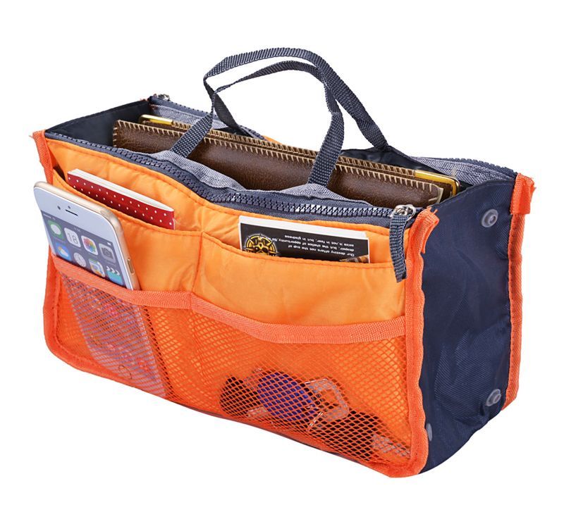 Orange Sac fourre-Tout Femme Organisateur fourre-Tout Sac de Voyage Femme Organisateur de Sac /à Main Sac /à Main Grande Doublure Dame Maquillage Maquillage Sac cosm/étique