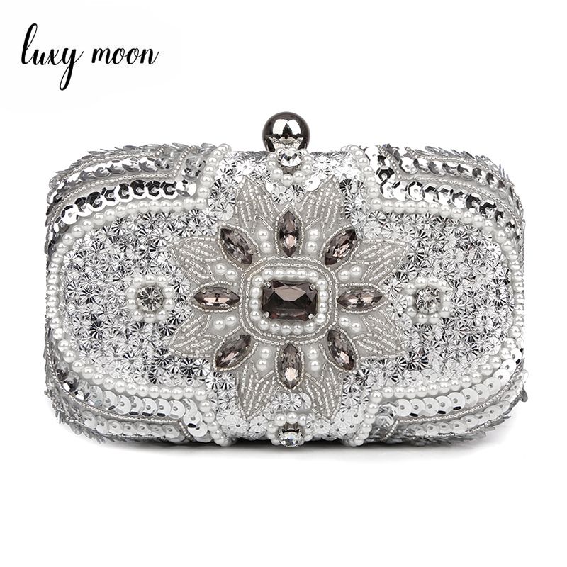 silver clutch purse wedding