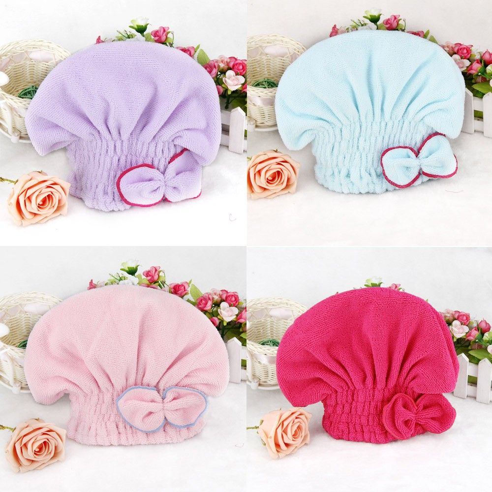 2020 Microfiber Shower Bath Cap Turban Towel Elastic Band Bath Cap Spa