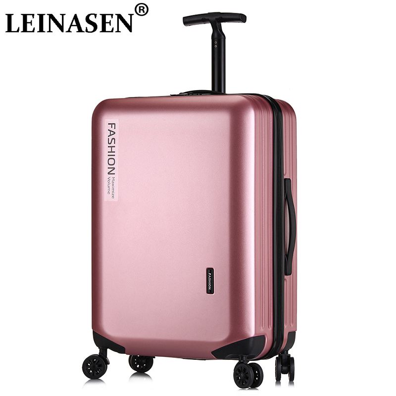 pink suitcases on wheels