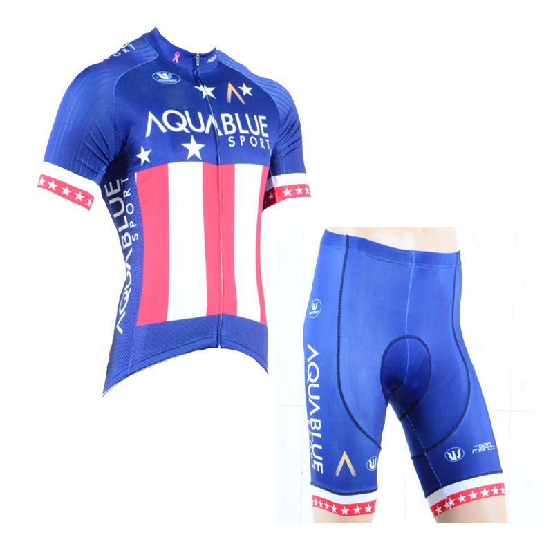 blue cycling jersey mens