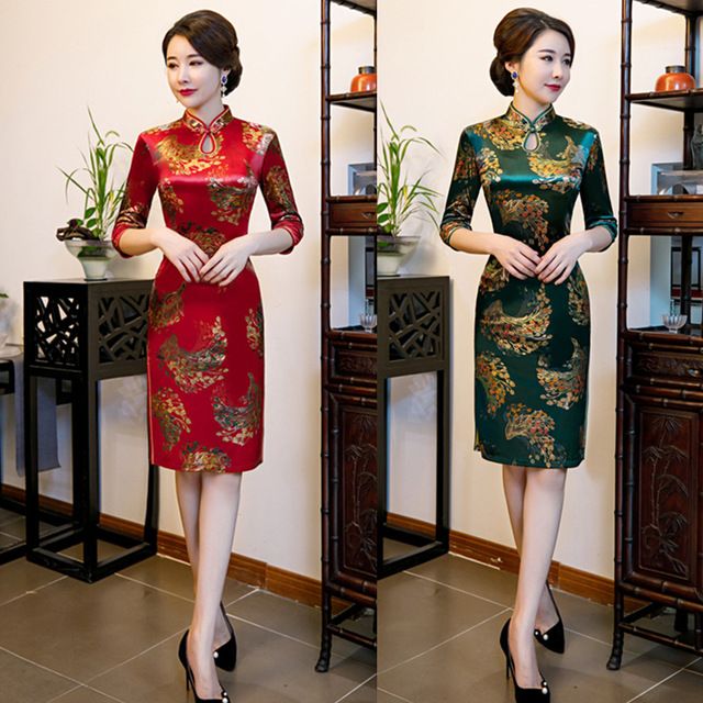 Ladiesordinary Velvet Cheongsam Of 