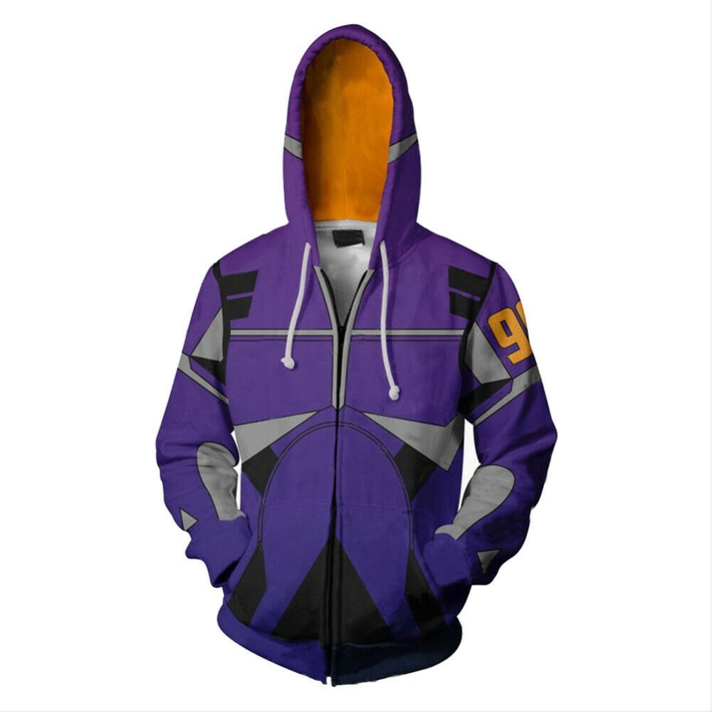 Men Women Cosplay Fleece Hooded Thick Jacket Sweater Costume Warm Sport Coat