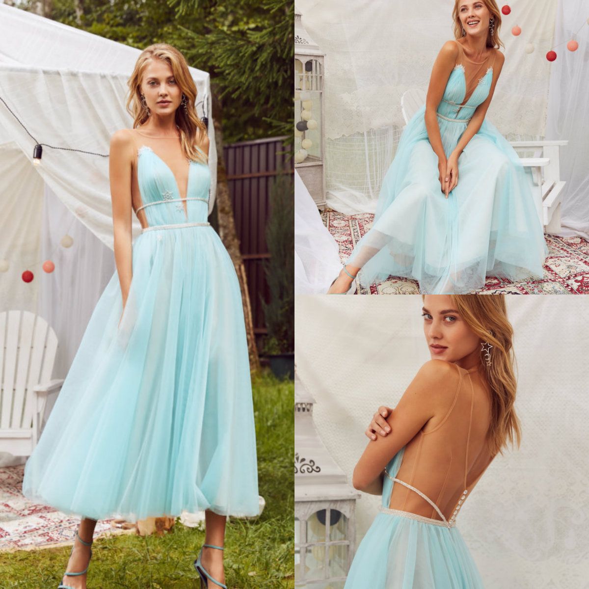 light blue occasion dress