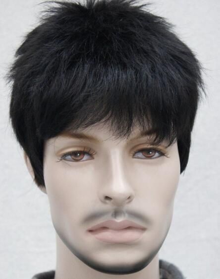 Wig Fashion Handsome Deep Brown Almost Black Short Men S Nature
