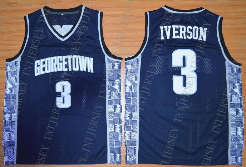 Custom Georgetown Hoyas Allen Iverson 