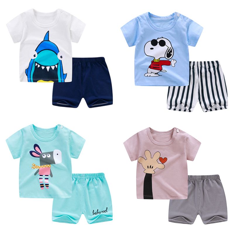 Pyjamas Kids Cotton Toddler Cartoon Children Pajamas Sets ...