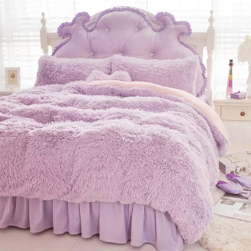 Cashmere Fuschia Bedding Sets King Queen Size Winter Supersoft