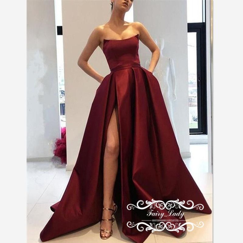 strapless gala dress