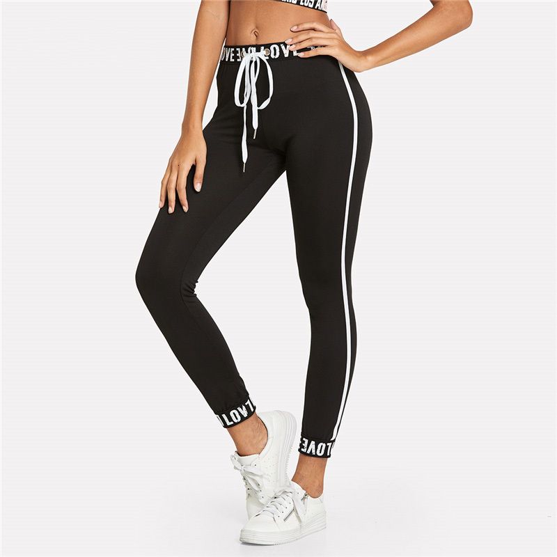 drawstring workout leggings
