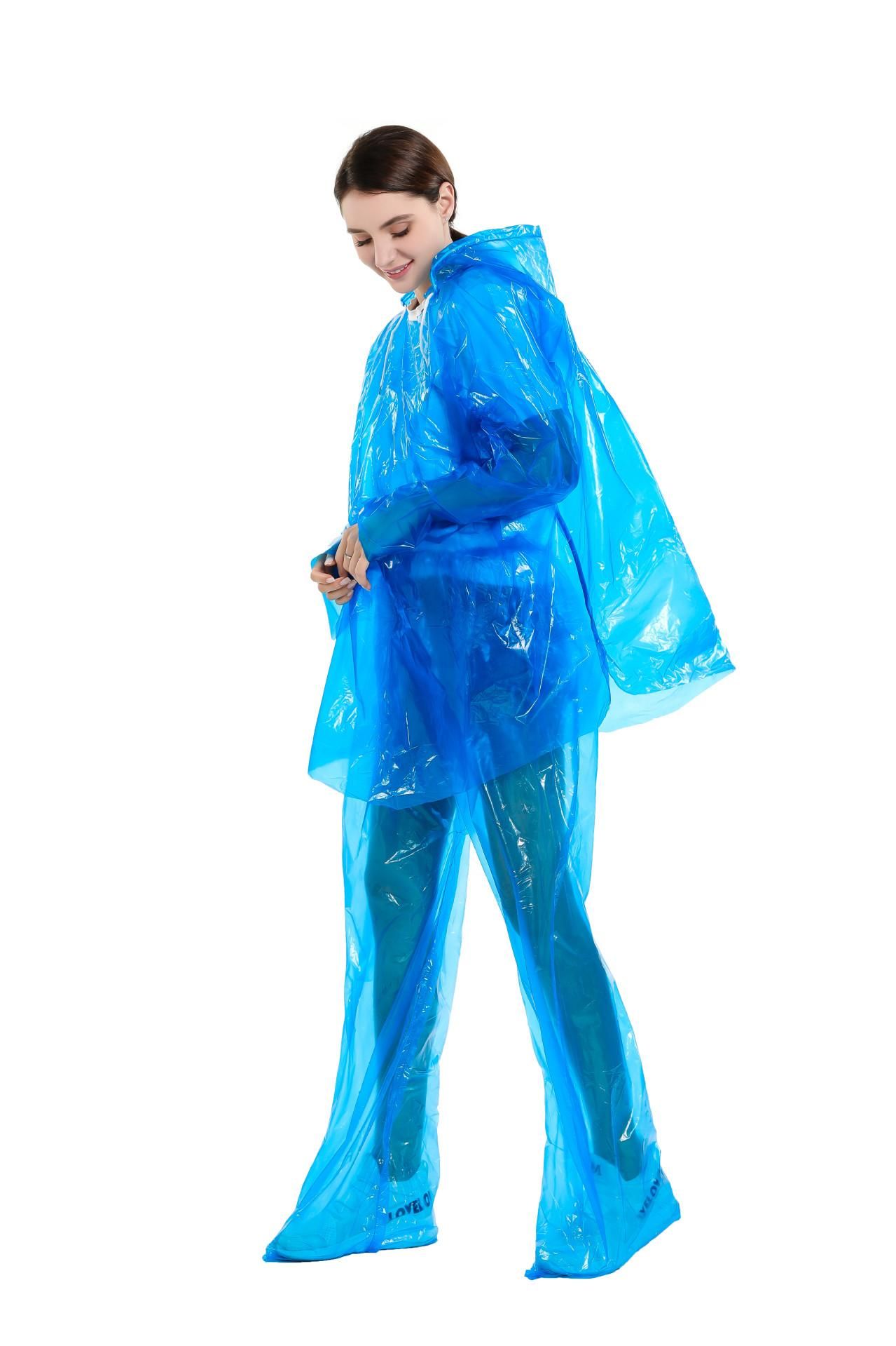 Split Disposable Raincoats PVC One Time 