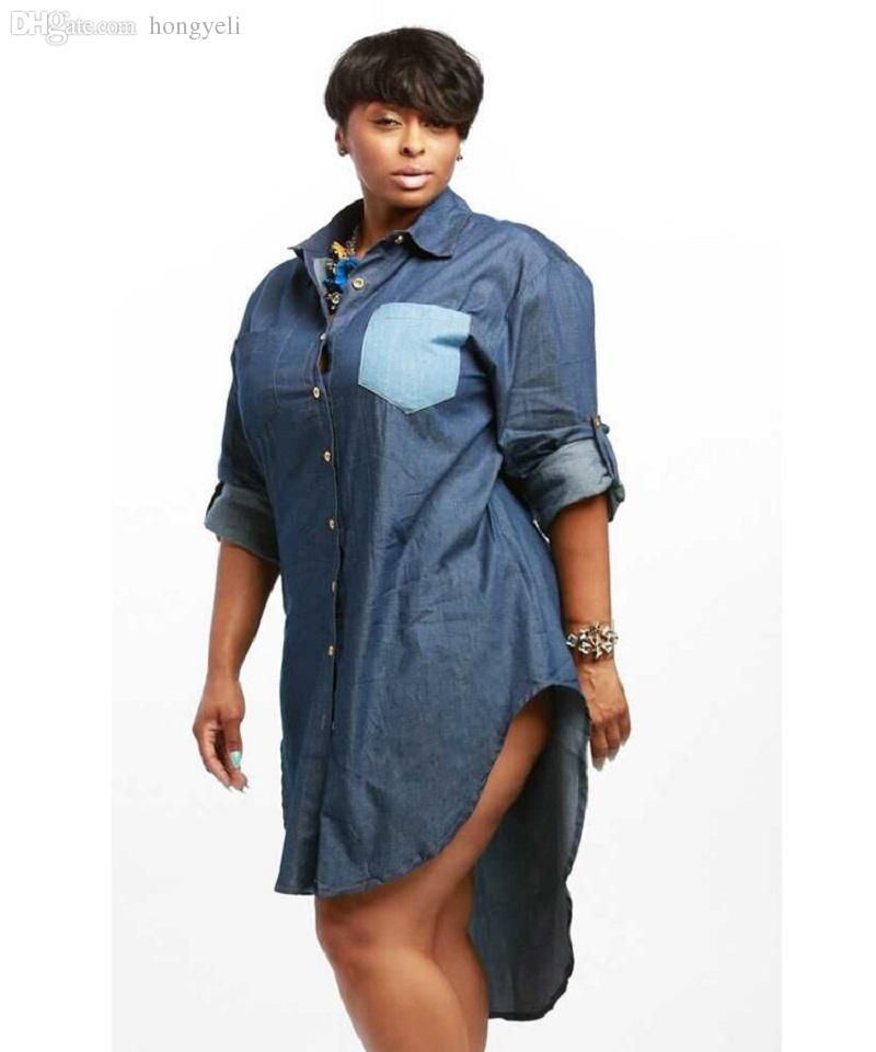 blue jean dress plus size