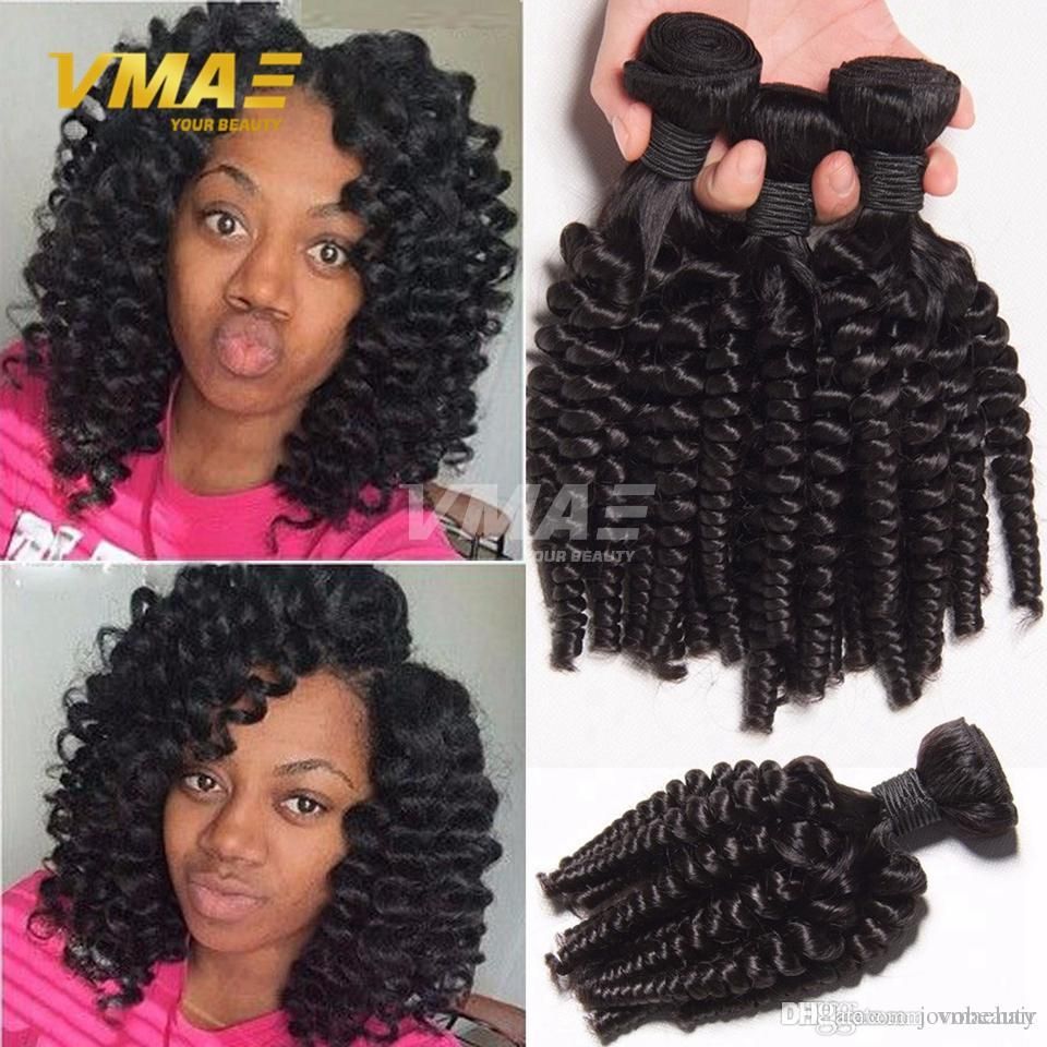 3 Bundles Deals Afro Wave Kinky Curly Hair Spiral Curl Weave Human