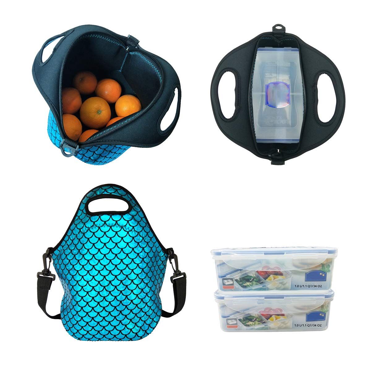 crossbody lunch tote