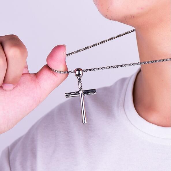 cruz del crucifijo de plata colgante de collar la pulsera oro de acero
