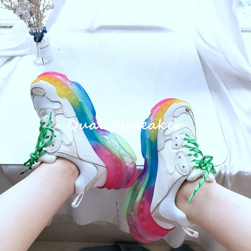 rainbow clear shoes