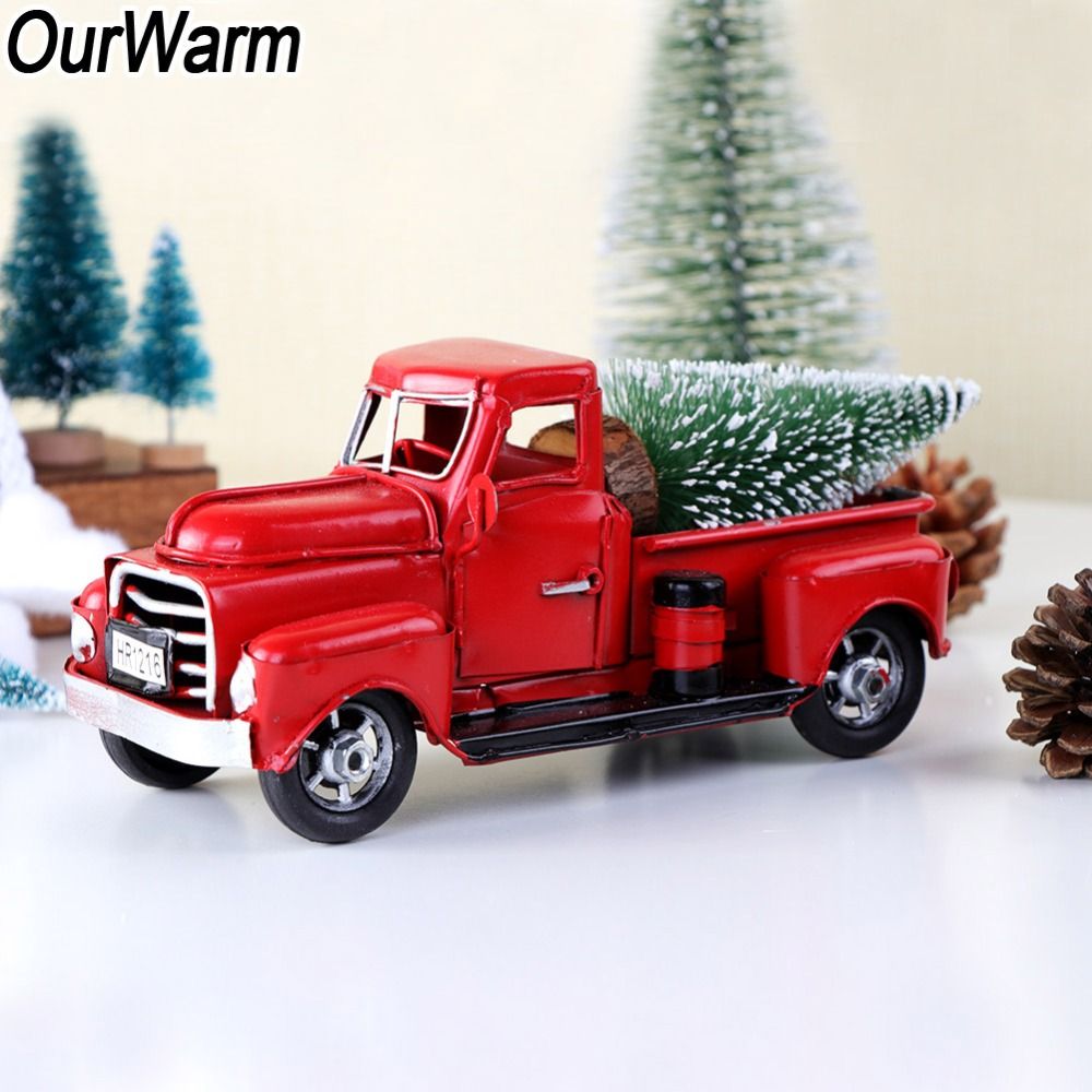 Ourwarm Vintage Truck Christmas Decoration For Home Metal Truck Car Model Kids Toys Gifts New Year Table Desktop Decoration 2018 Christmas Outdoor Decorations On Sale Christmas Outlets From Williem 13 78 Dhgate Com