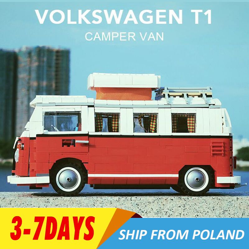 2020 Lepinlys 21001 Volkswagen T1 Camper Van Building Block Creator Expert Technology 10220 Led Light Toy Children Gifts From Xihawanju07 20 1