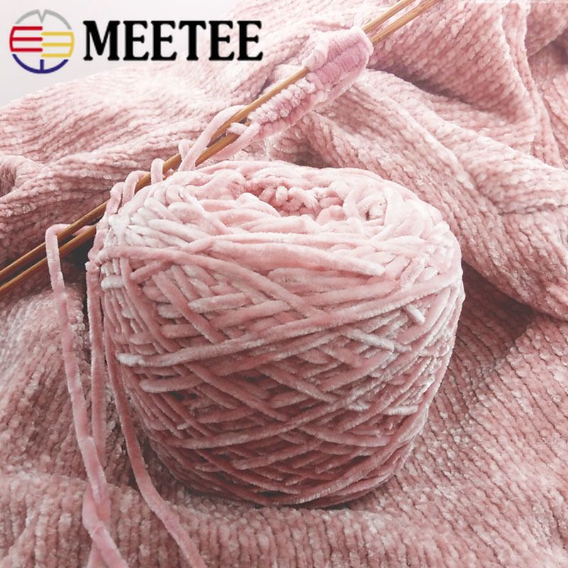 MeeTee chenilla seda suave algodón hilado de Escudo de hilo crochet hilo tejido bufanda