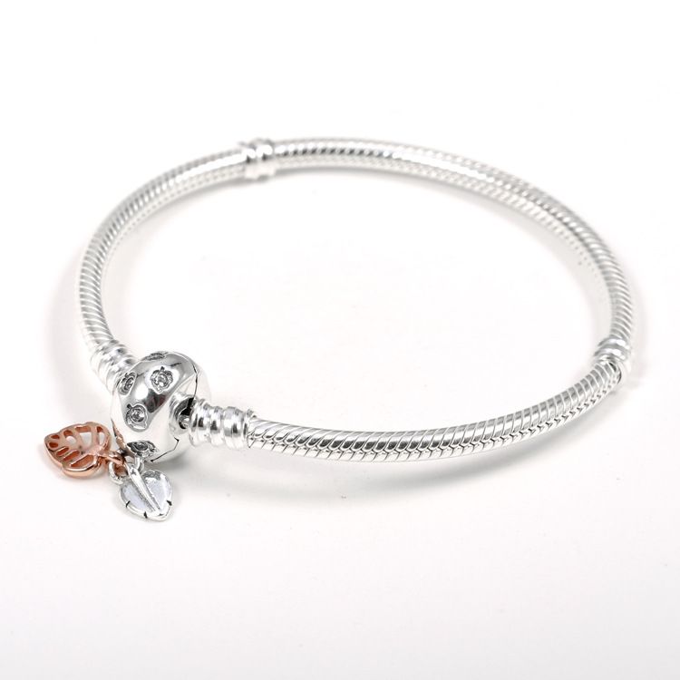 Pulsera De Serpiente Plateada Pulsera Europea Corazón Rima Pulsera De Serpiente Plateada Pulsera Europea Corazón Rima