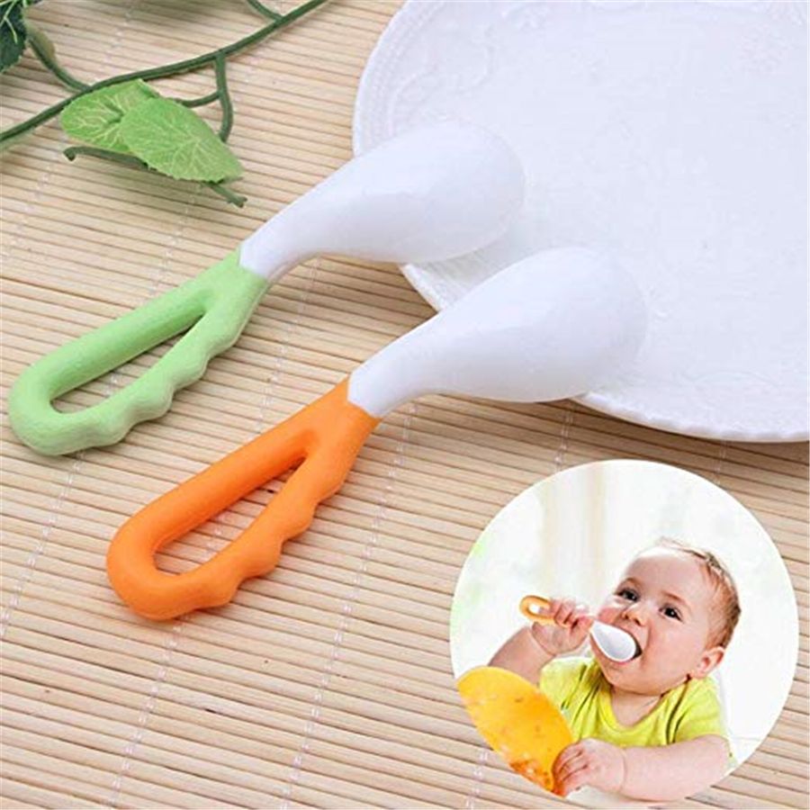 Compre 5 Piezas De Seguridad Infantil Del Bebé Cuchara Alimentación Sólida Chupete Doblado Cuchara Curvada Formación Utensilios De Comida De Bebé Cuchara Curvada A 3,57 € Del Yxw104187786 | DHgate.Com