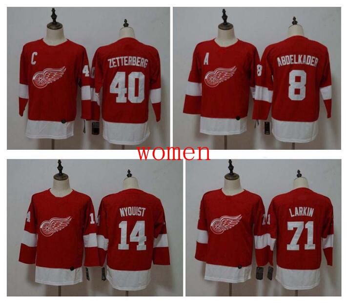 ladies red wings jersey