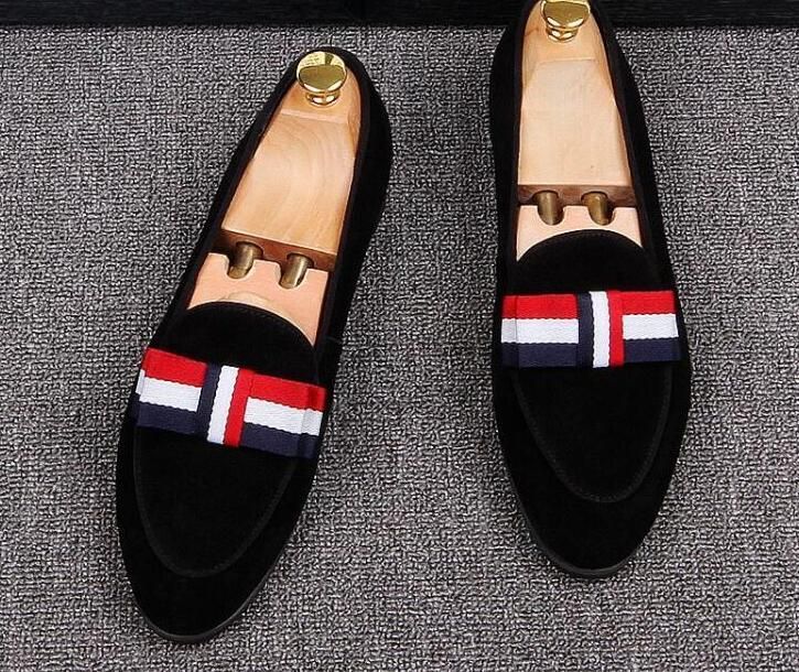 nubuck loafers casual bowknot shoes