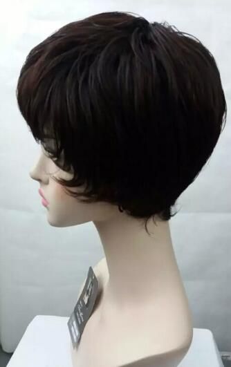 Fashion Light Chestnut Brown Short Women Unisex Men Wig Hair Weave