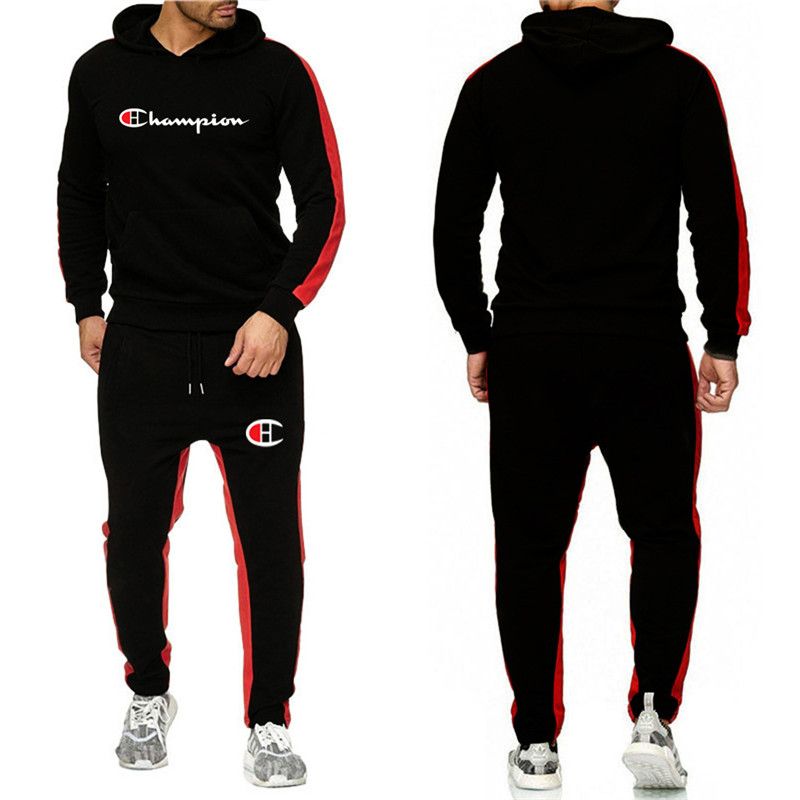 champion 2 piece sweatsuit mens