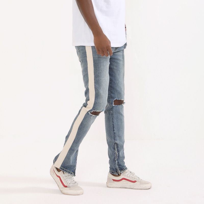 jeans with side stripe mens