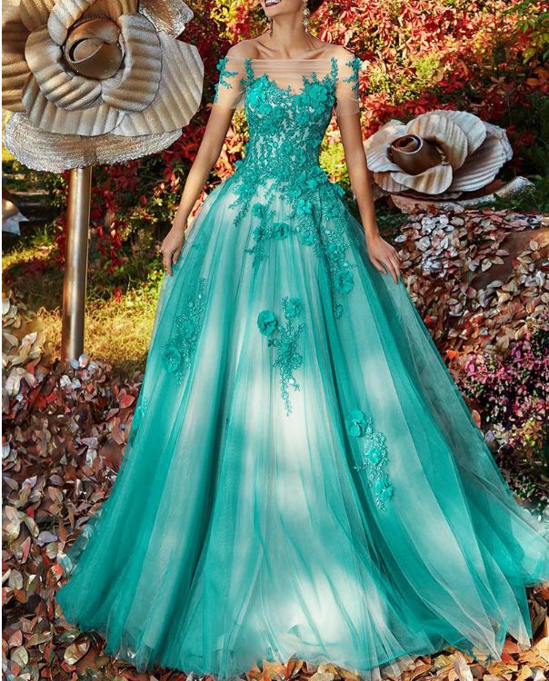 2020 Turquoise A Line Off Shoulder Prom 