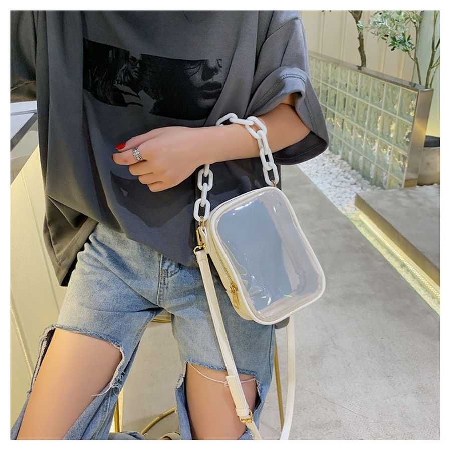 clear pvc crossbody bag