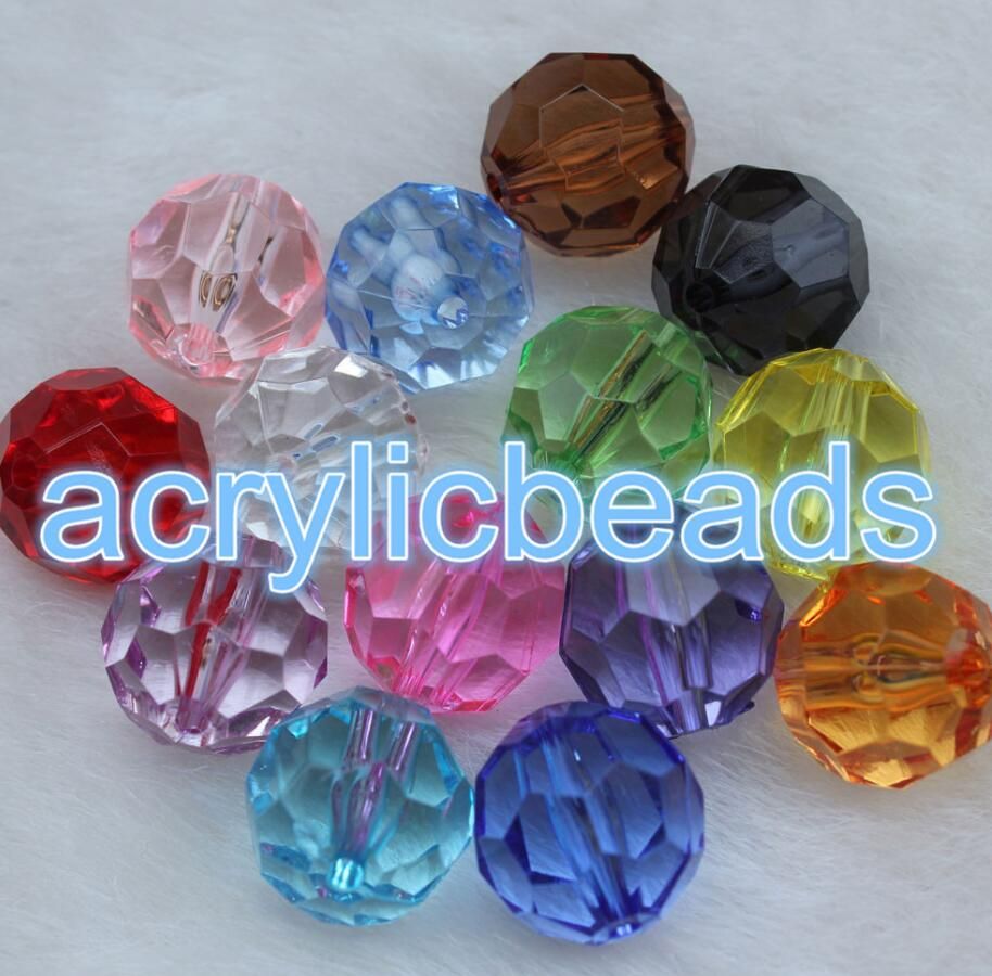 100 CRYSTAL GLASS /& WOOD ACRYLIC ROUND BEADS SPACER BEADS JEWELLERY MAKING