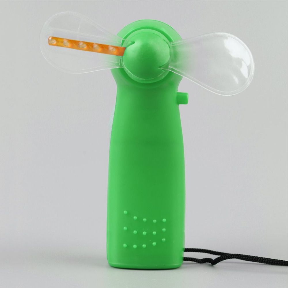2020 Mini Air Cool Fan Matrix Pocket Cooling Handheld Fan With LED Light Lanyard For Travel
