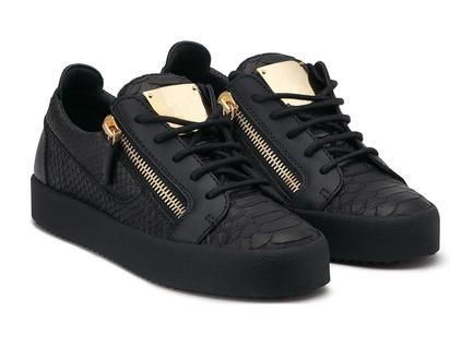 Giuseppe Zanotti GZ zapatillas de deporte de cuero par de cuero modelos de superior zapatos