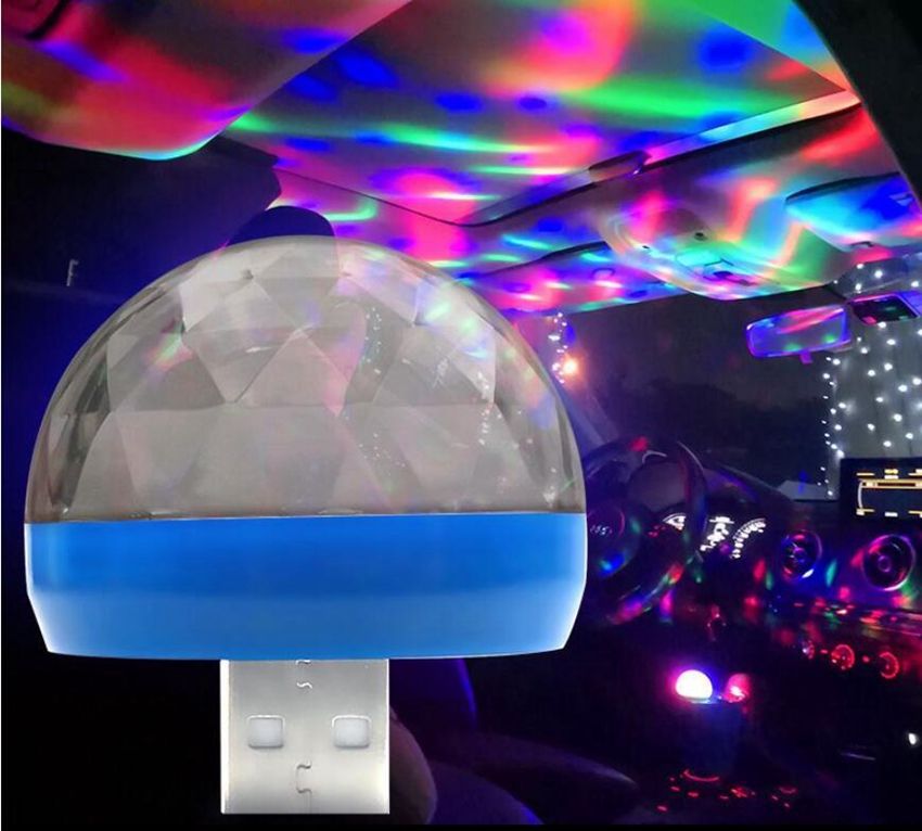 Car Led Lights Usb Atmosphere Car Interior Neon Lights Colorful Led Usb Rgb Decor Music Lamp Magic Stage Effect Lights Vva84 Car Interior Decoration