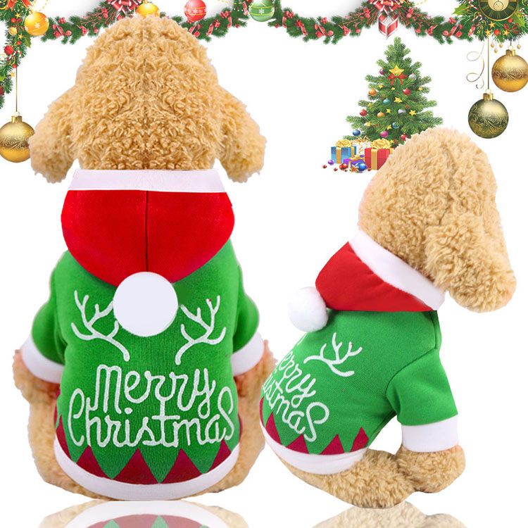 2020 Christmas Dog Clothe Hoodie Winter Warm Pet Apparel Dog Jacket
