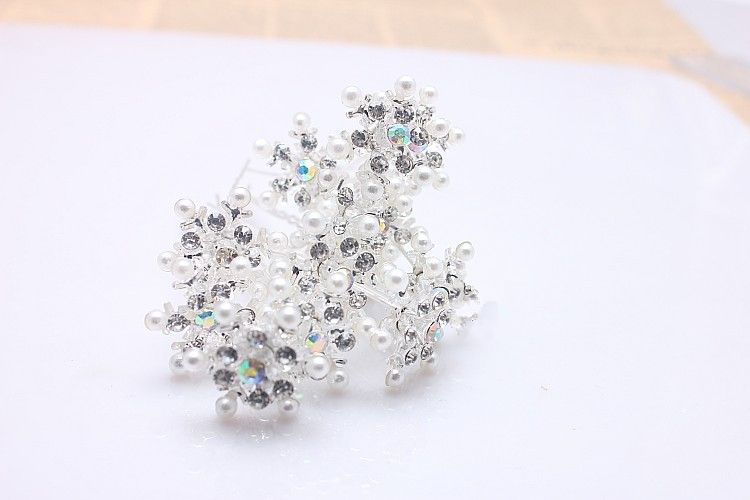 20 Packed U Shaped Snowflake Hair Pin Hair Clip Hair Accessories
